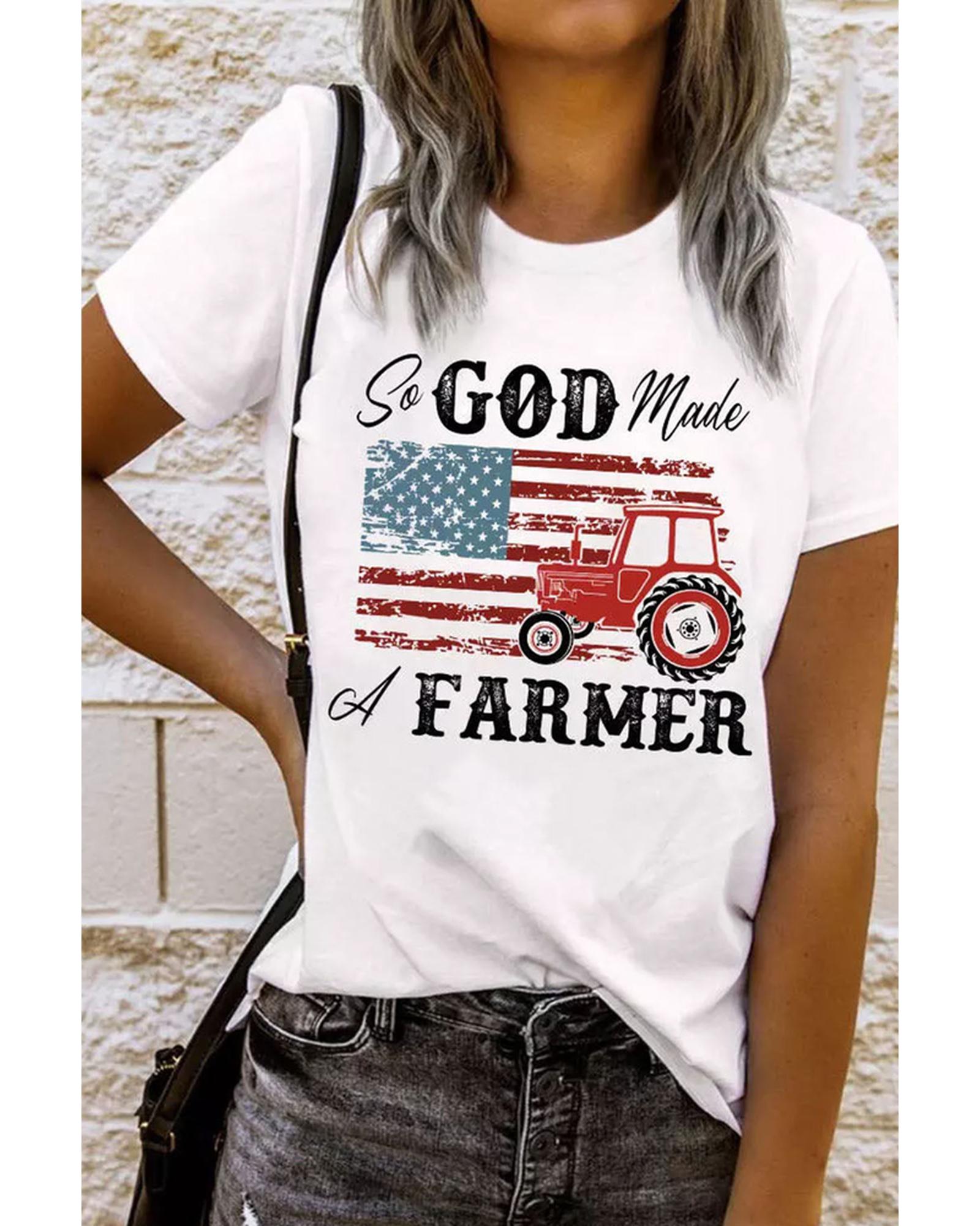 Azura Exchange Graphic Tee with a Farmer-inspired Design - M Main image