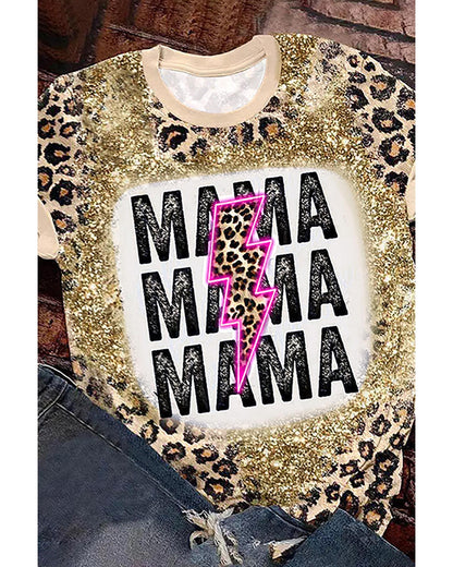 Azura Exchange Lightning Graphic Leopard Dyed T Shirt - M