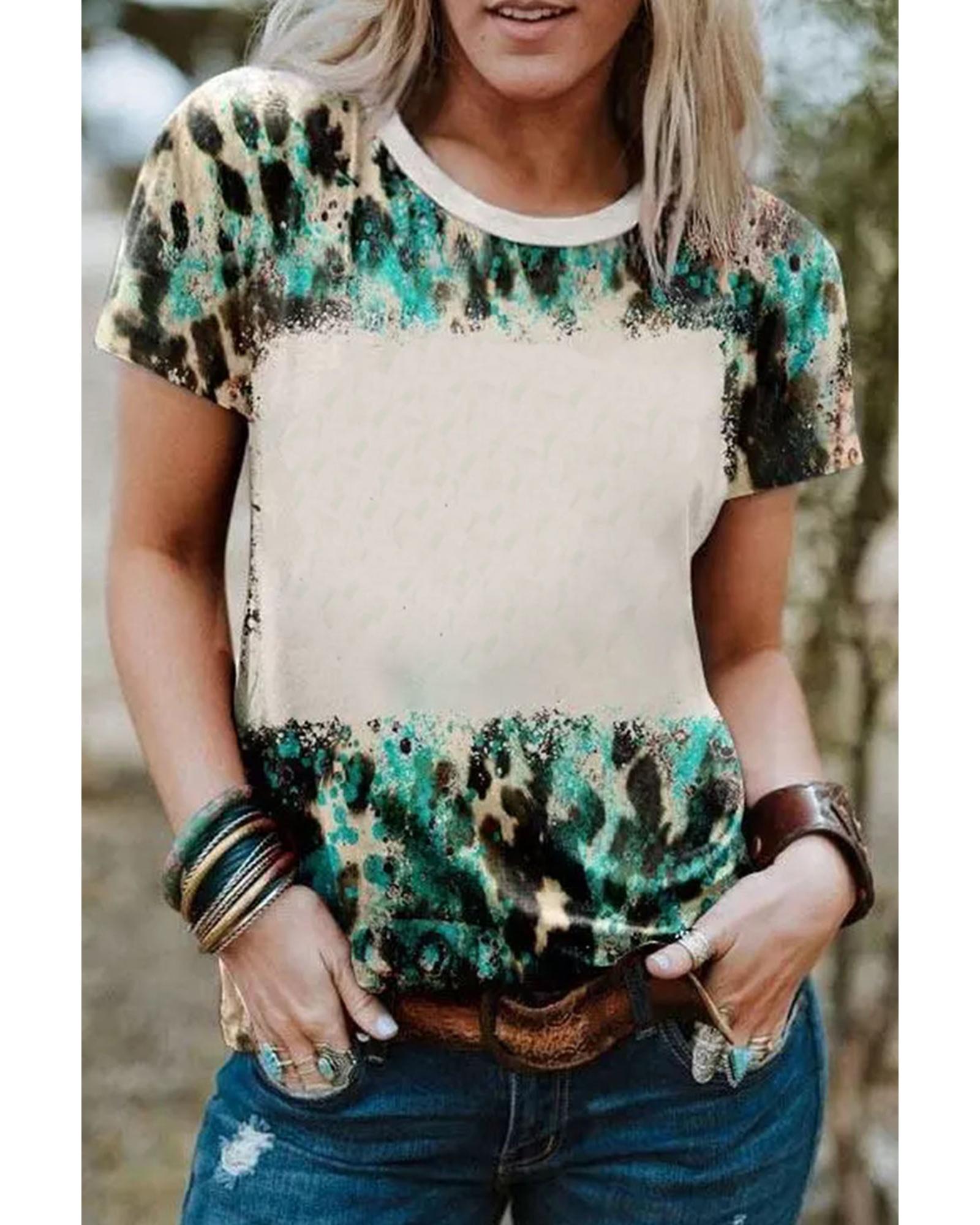 Azura Exchange Leopard Print Graphic T-Shirt - S Secondary image