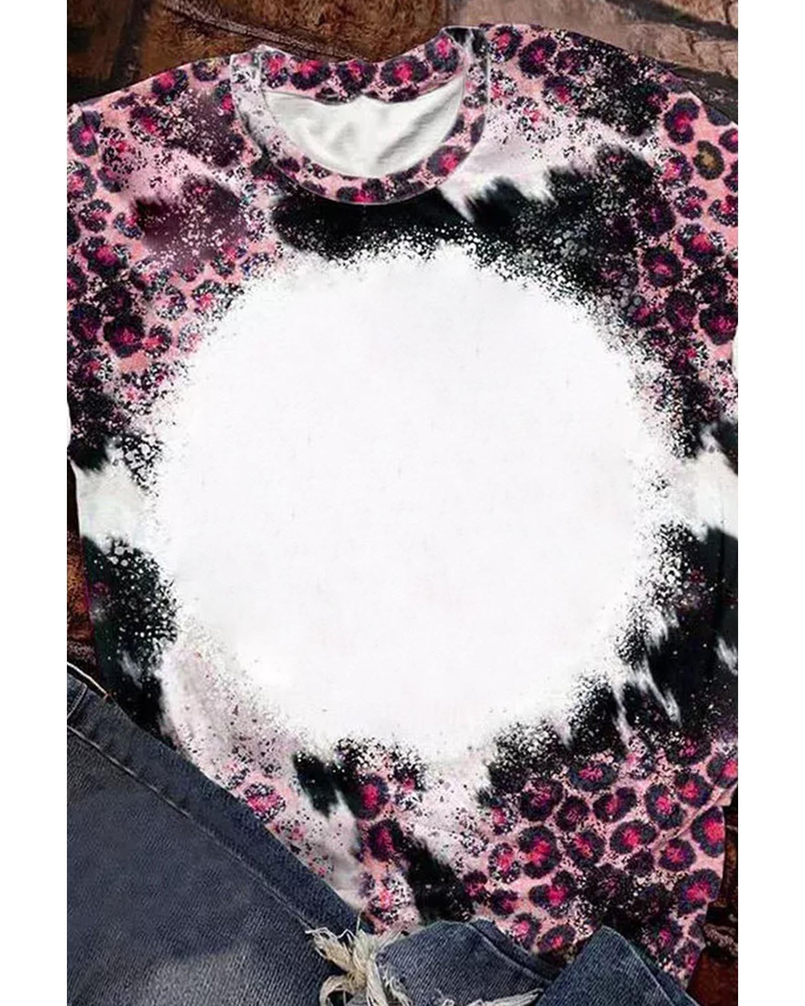 Azura Exchange Leopard Print Bleached Tee - M Main image