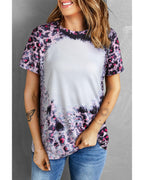 Azura Exchange Leopard Print Bleached Tee - S