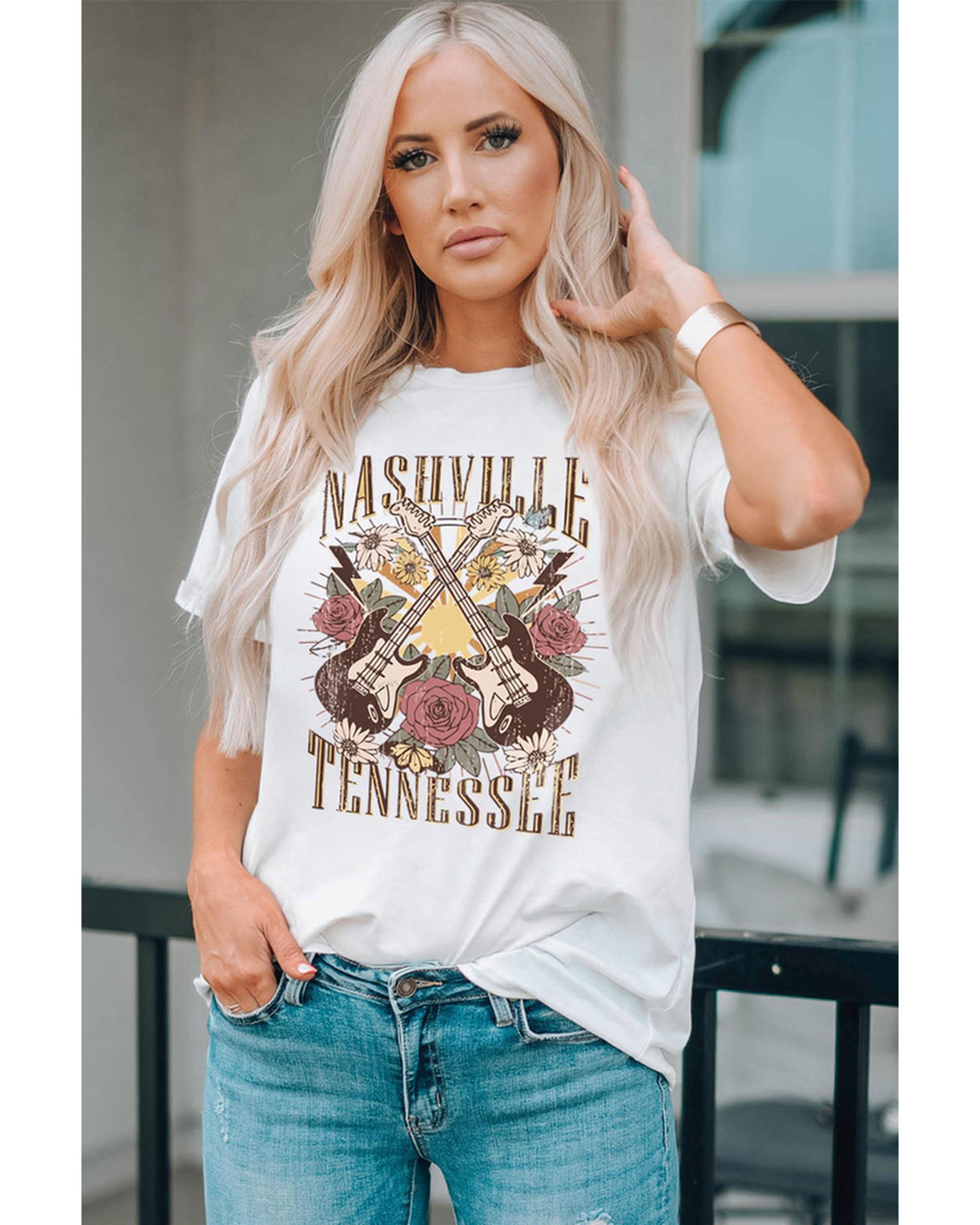 Azura Exchange Rose Graphic Print T-Shirt - S Secondary image
