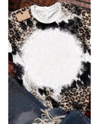 Azura Exchange Animal Print Bleached T-Shirt - L