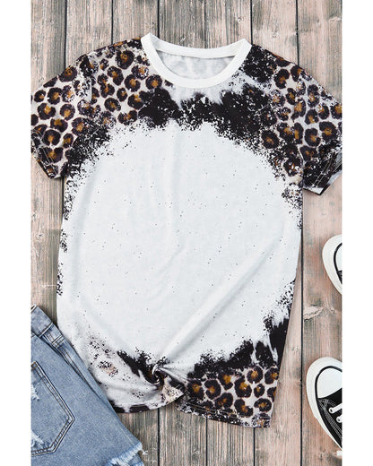 Azura Exchange Animal Print Bleached T-Shirt - S