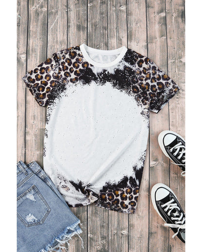 Azura Exchange Animal Print Bleached T-Shirt - S