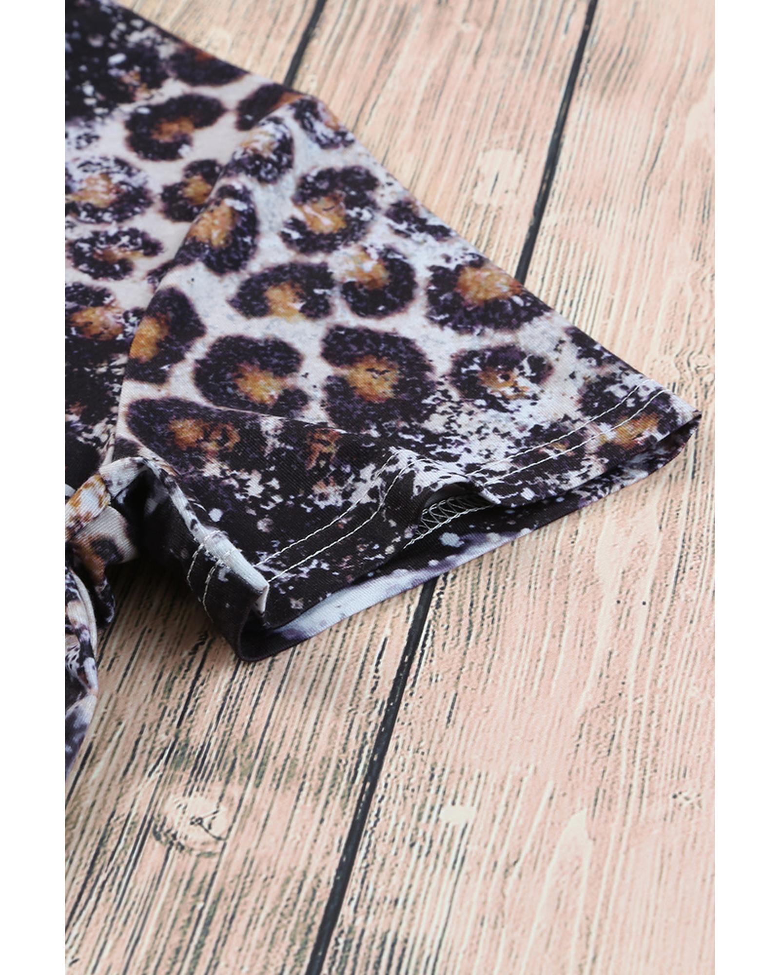 Azura Exchange Animal Print Bleached T-Shirt - S