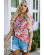 Azura Exchange Floral Print Slim Fit T-Shirt - M