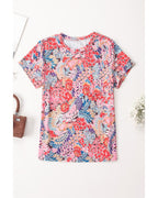 Azura Exchange Floral Print Slim Fit T-Shirt - M