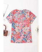 Azura Exchange Floral Print Slim Fit T-Shirt - M