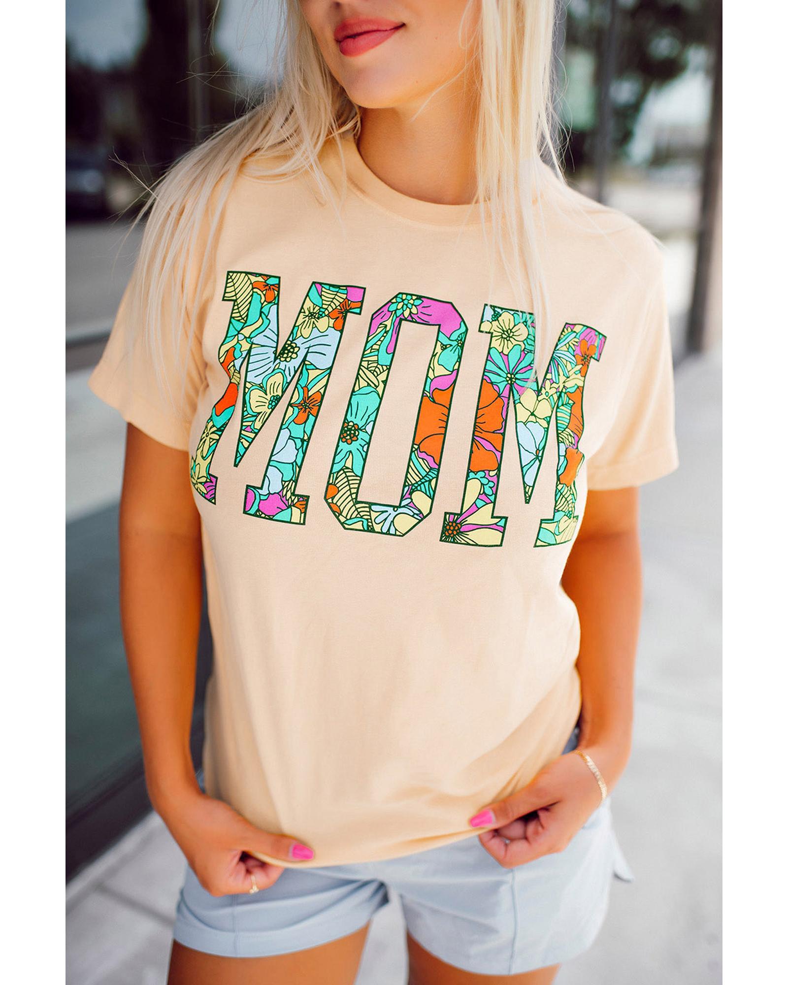 Azura Exchange Floral Letter Print T Shirt - 2XL Main image