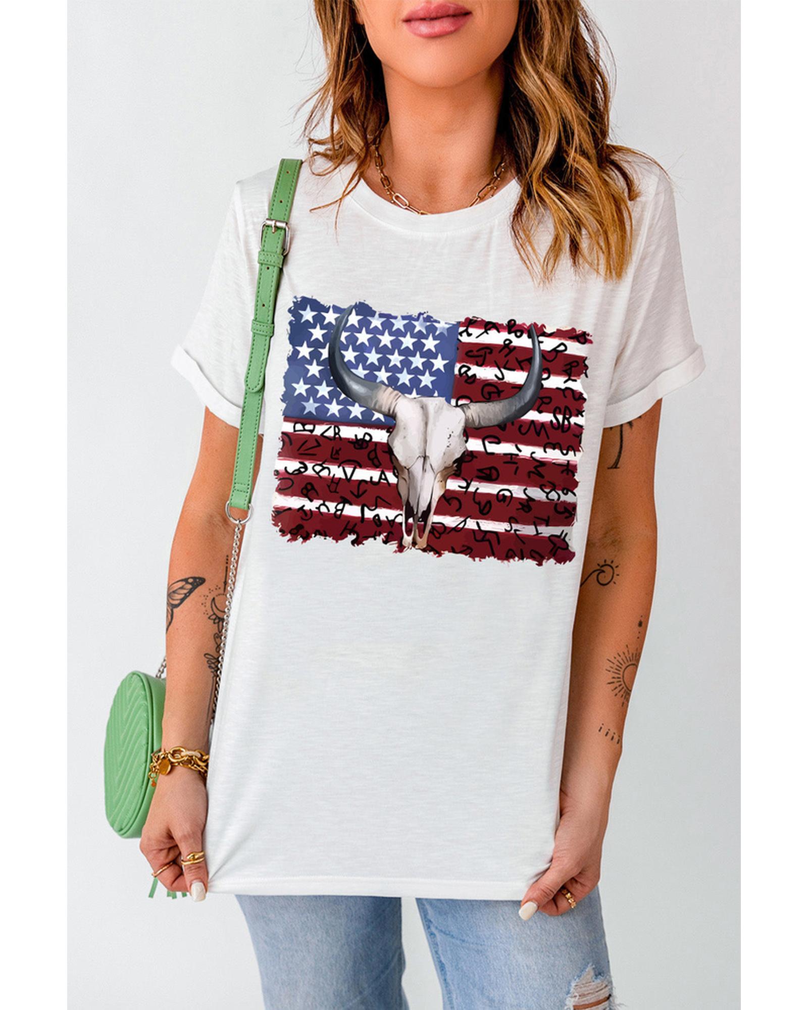 Azura Exchange American Flag Graphic Tee - XL
