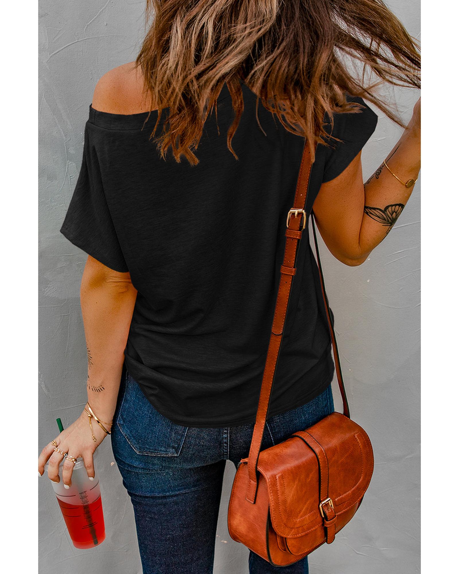 Azura Exchange Pocketed Tee with Side Slits - L Secondary image