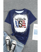 Azura Exchange God Bless the USA Print T-Shirt - S