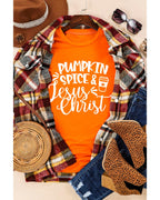 Azura Exchange PUMPKIN SPICE & Jesus Christ Graphic T-shirt - S