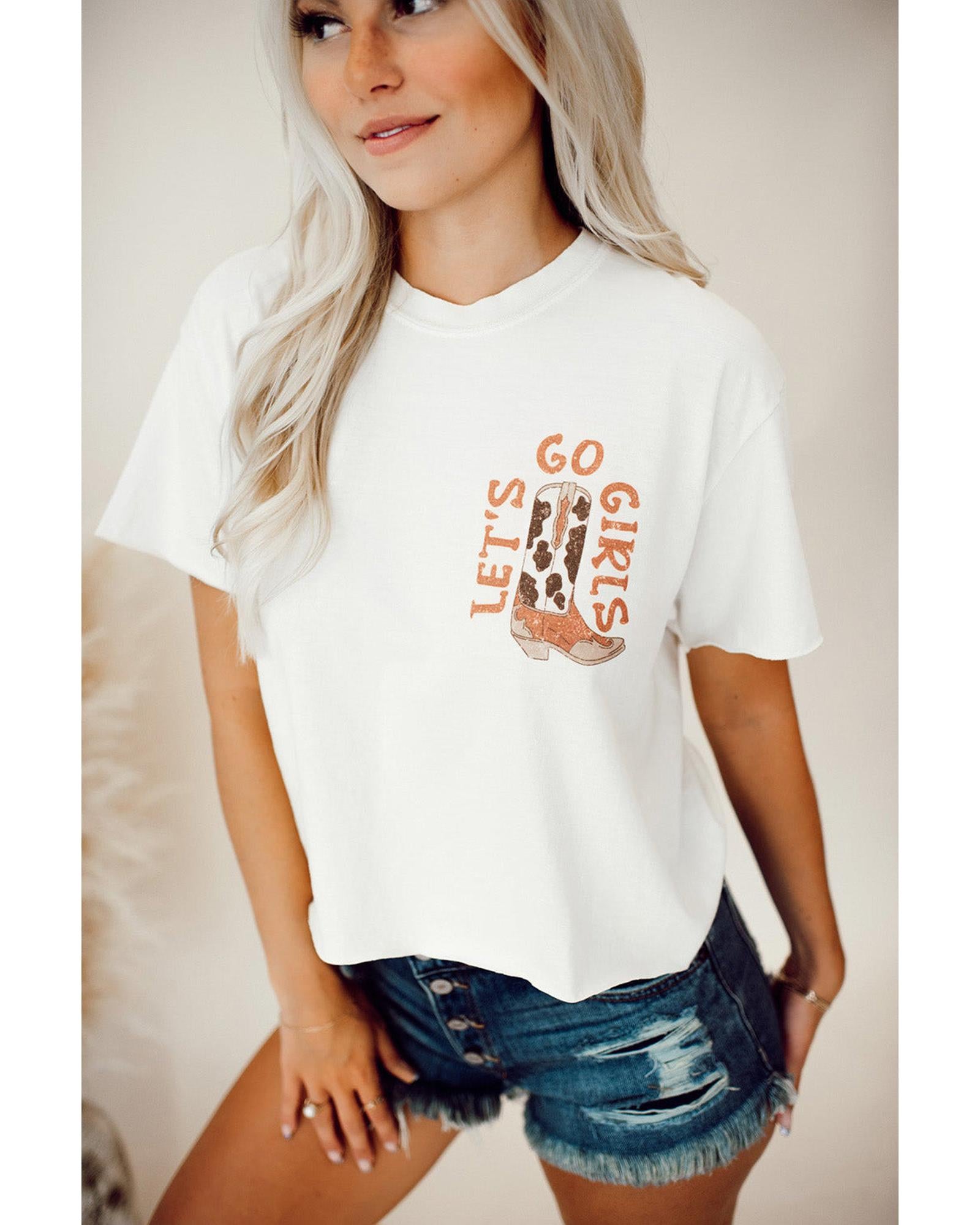 Azura Exchange Double-Side Cowboy Hat & Boots Graphic Tee - XL Secondary image