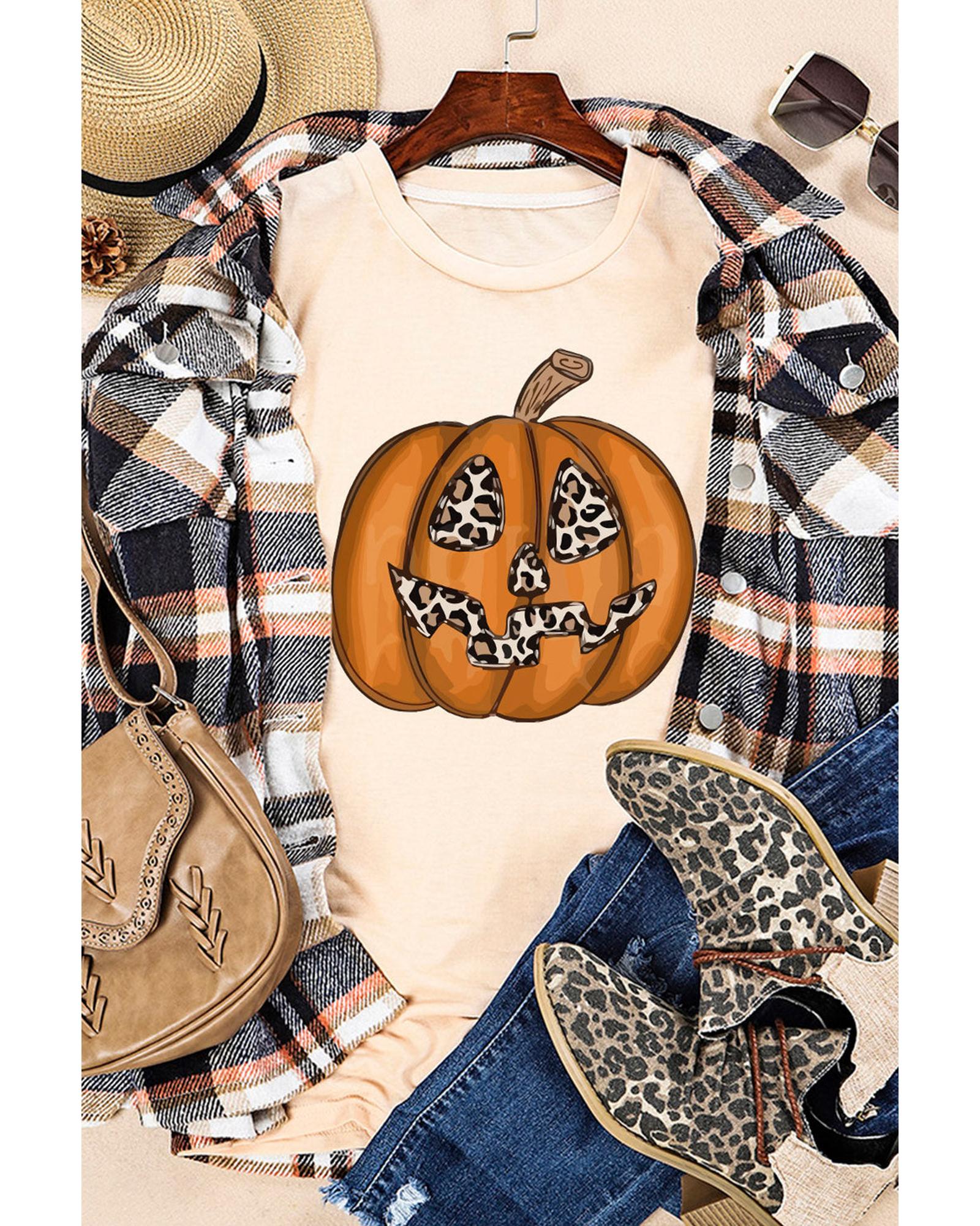 Azura Exchange Leopard Pumpkin Print T Shirt - XL Main image