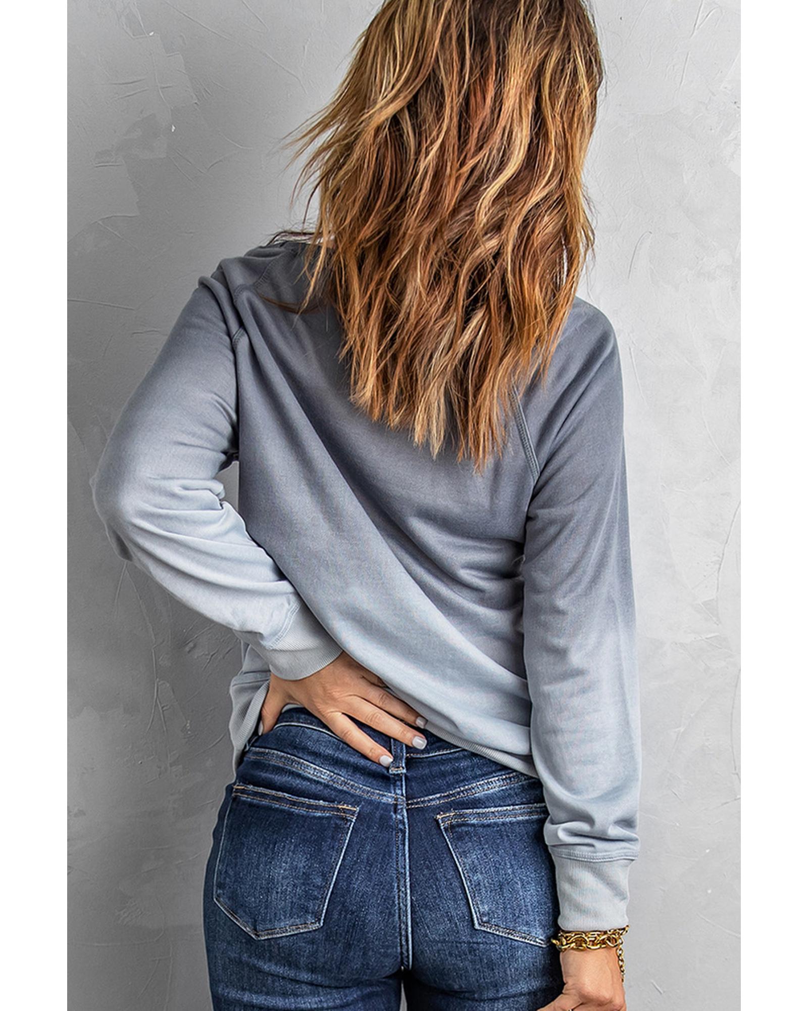 Azura Exchange Ombre Crewneck Long Sleeve Sweatshirt - M Secondary image