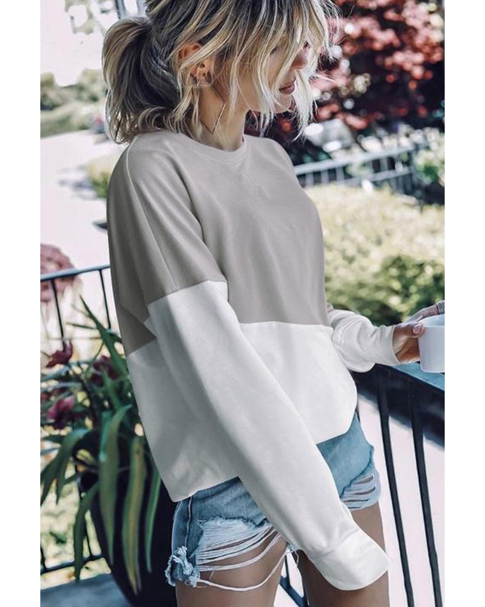 Azura Exchange Patchwork Dropped Shoulder Sweatshirt - M Secondary image
