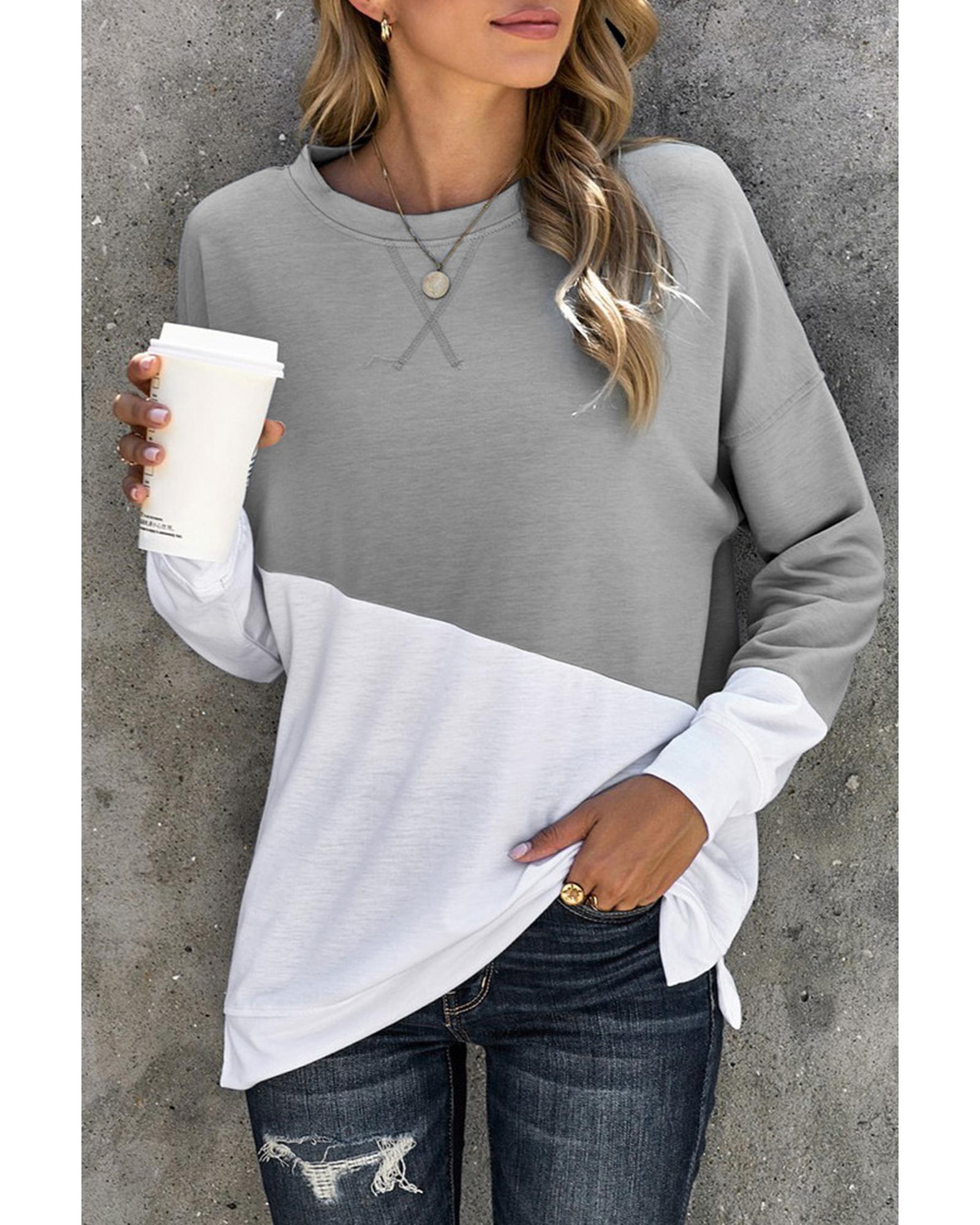 Azura Exchange Patchwork Dropped Shoulder Sweatshirt - S Main image