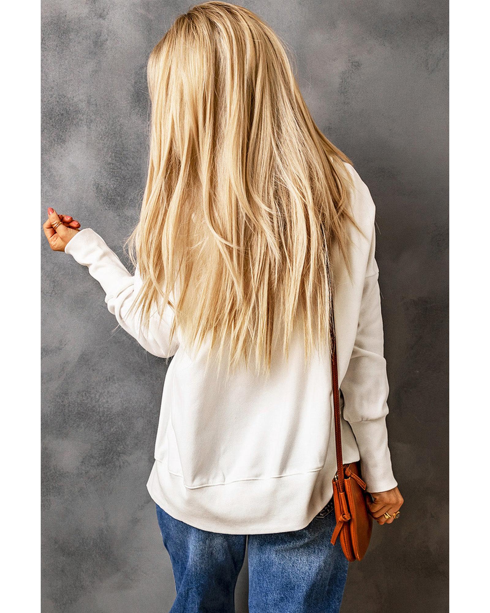 Azura Exchange Batwing Sleeve Henley Hoodie with Pockets - S Secondary image