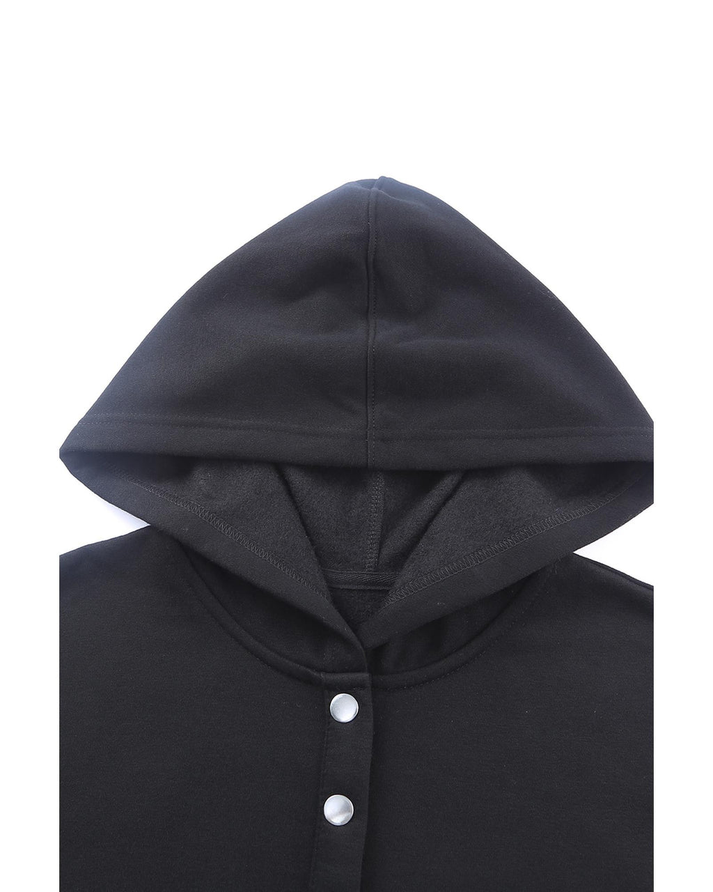 Azura Exchange Batwing Sleeve Hoodie with Pocketed Henley - S