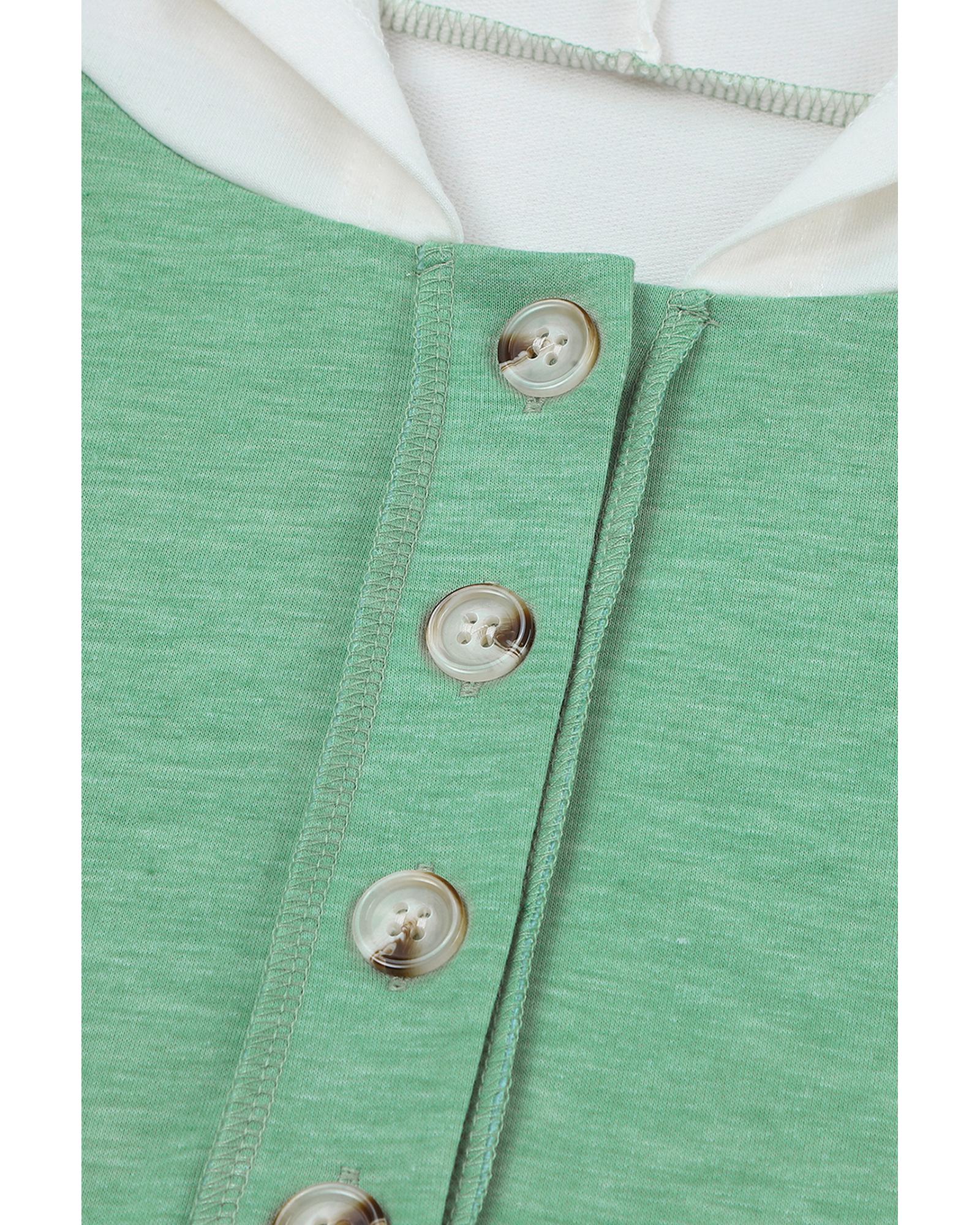Azura Exchange Button Accent Colorblock Hoodie - M Secondary image
