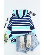 Azura Exchange Striped Drawstring Hoodie - S