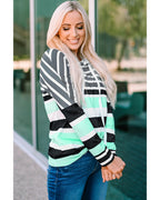 Azura Exchange Striped Drawstring Long Sleeve Hoodie - XL