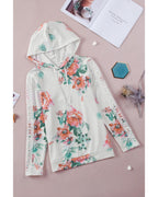 Azura Exchange Lace Contrast Long Sleeve Hoodie - M
