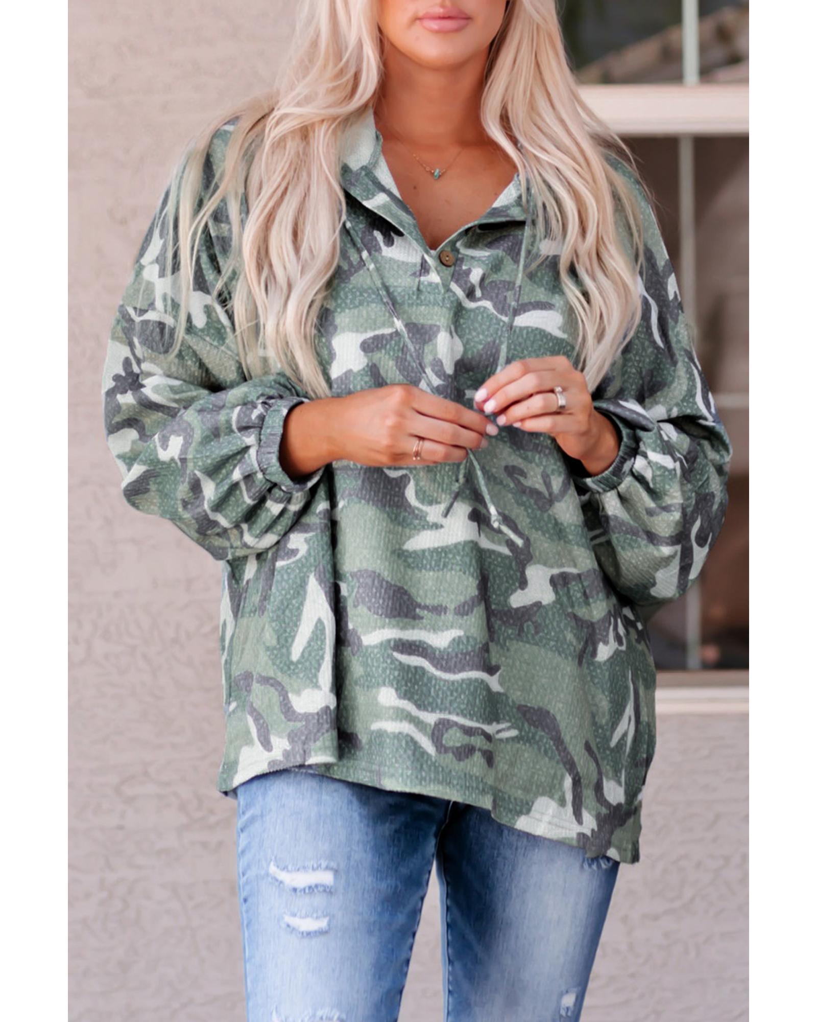 Azura Exchange Camo Print Oversize Hoodie - S Main image