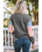 Azura Exchange Long Sleeve Colorblock Sweatshirt - S