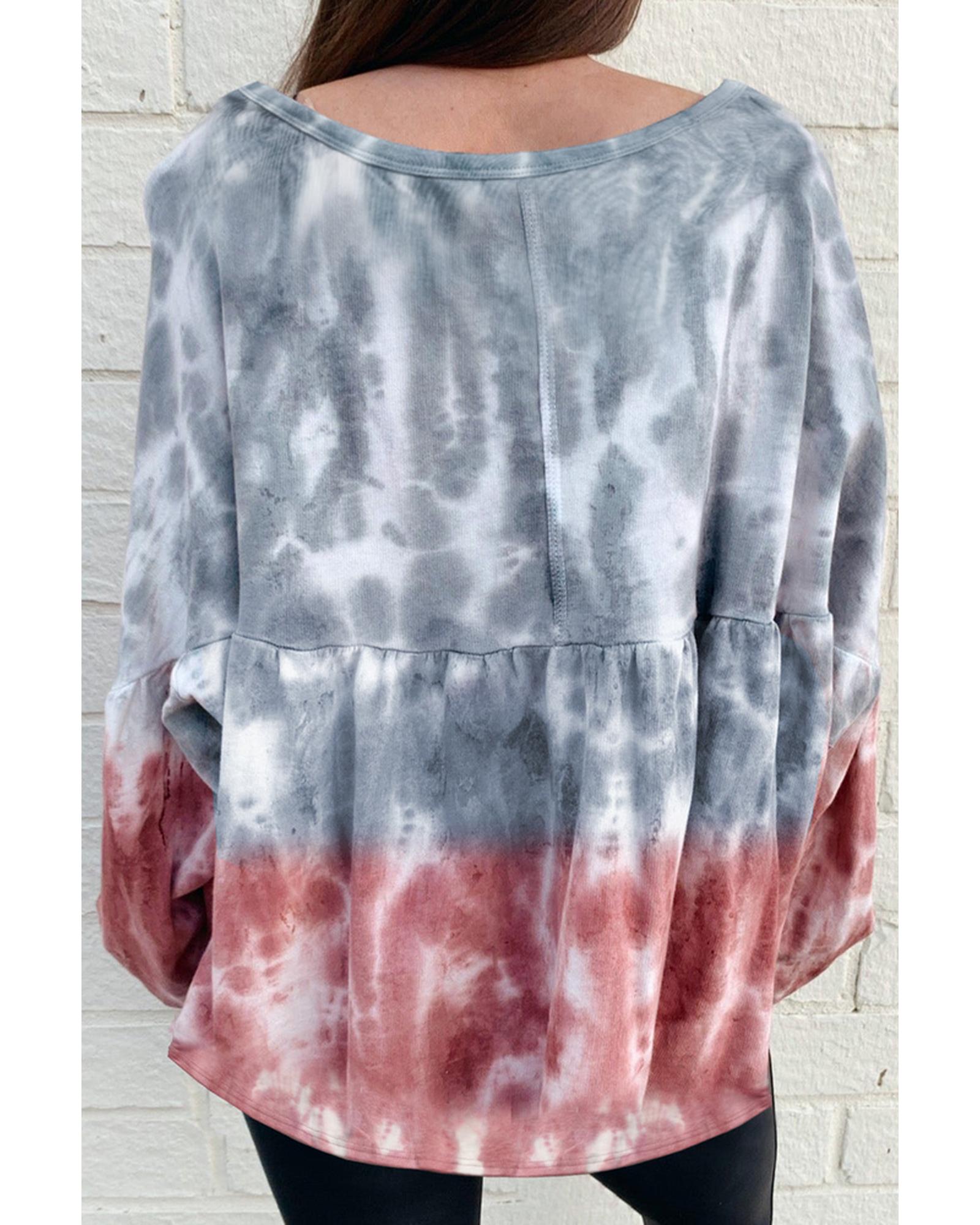 Azura Exchange Bishop Sleeve Tie Dye Sweatshirt - S Secondary image