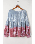 Azura Exchange Bishop Sleeve Tie Dye Sweatshirt - S