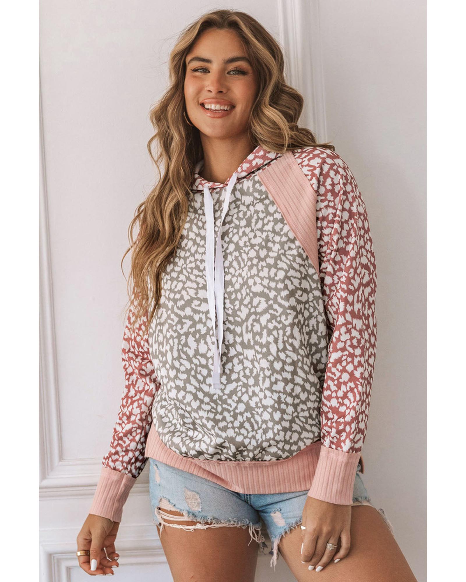 Azura Exchange Leopard Hooded Sweatshirt - S Main image