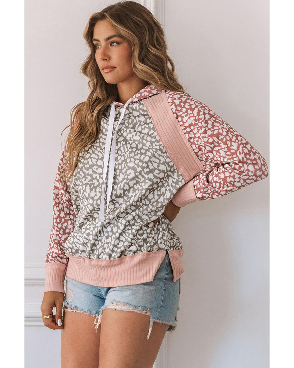 Azura Exchange Leopard Hooded Sweatshirt - S