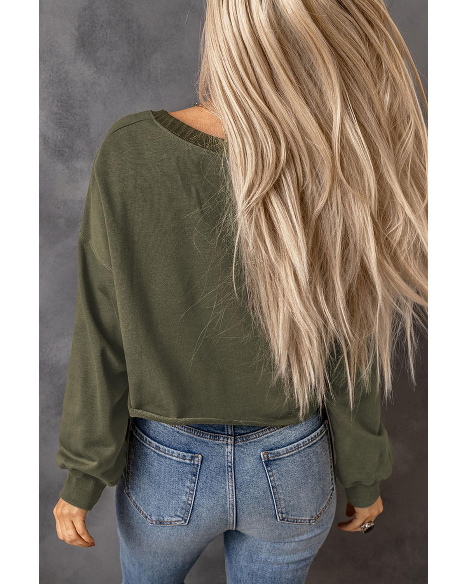 Azura Exchange Cropped Drop Shoulder Sweatshirt - L Secondary image