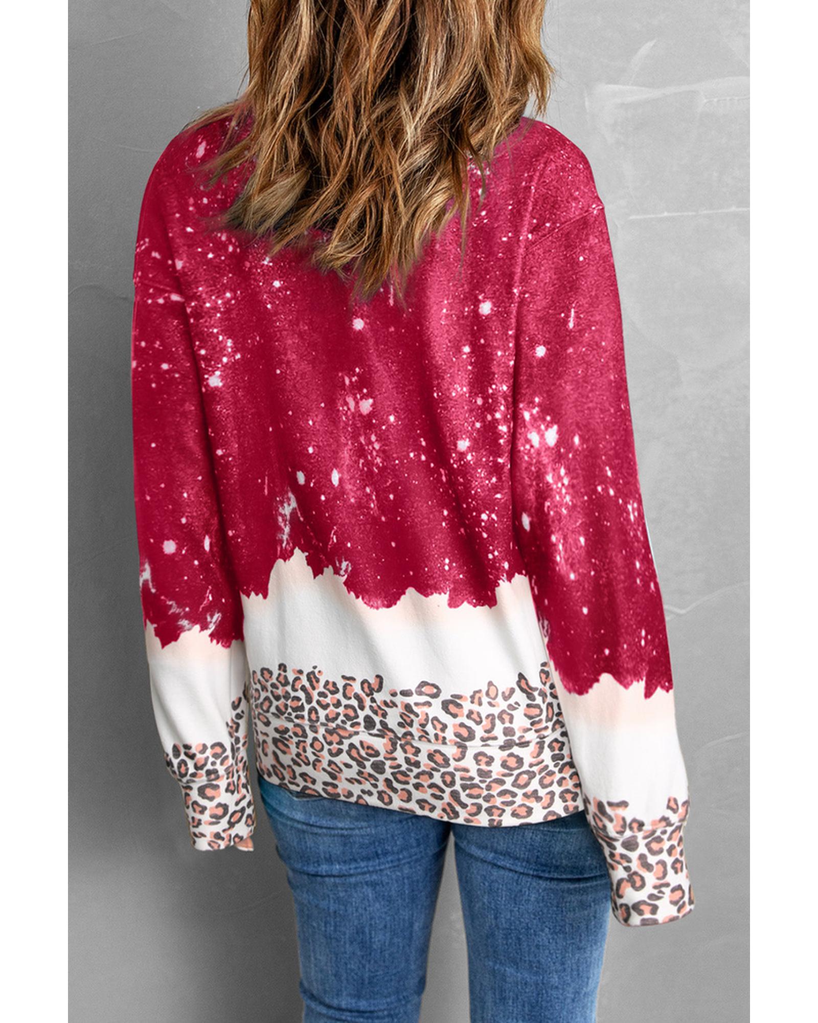 Azura Exchange Leopard Bleached Pullover Sweatshirt - M Secondary image