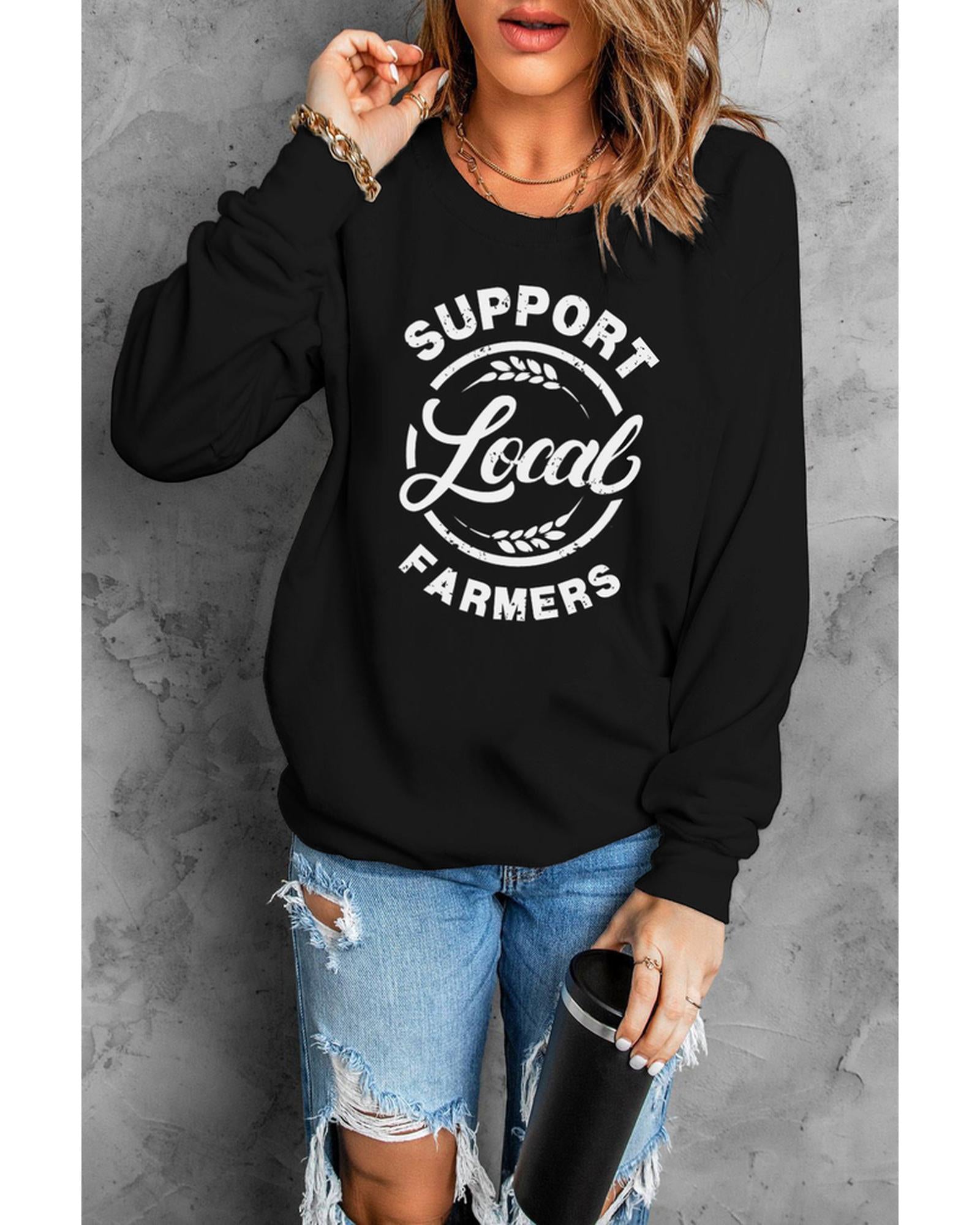 Azura Exchange Local Farmers Print Long Sleeve Sweatshirt - M Secondary image