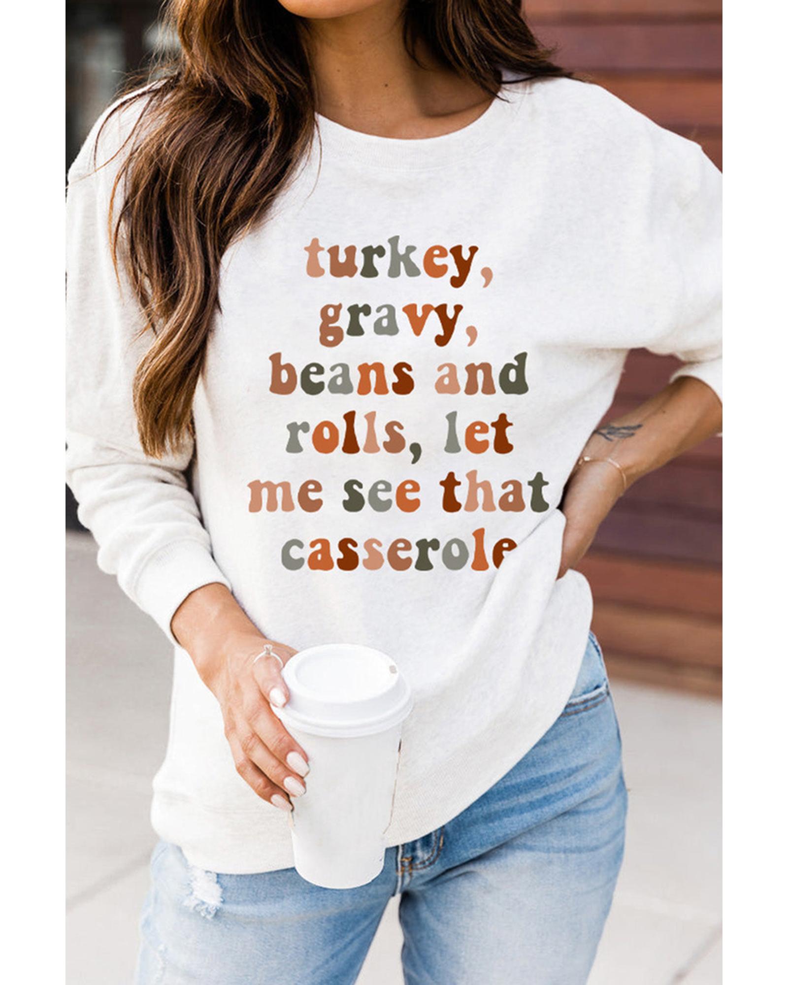Azura Exchange Thanksgiving Letter Long Sleeve Sweatshirt - L Secondary image