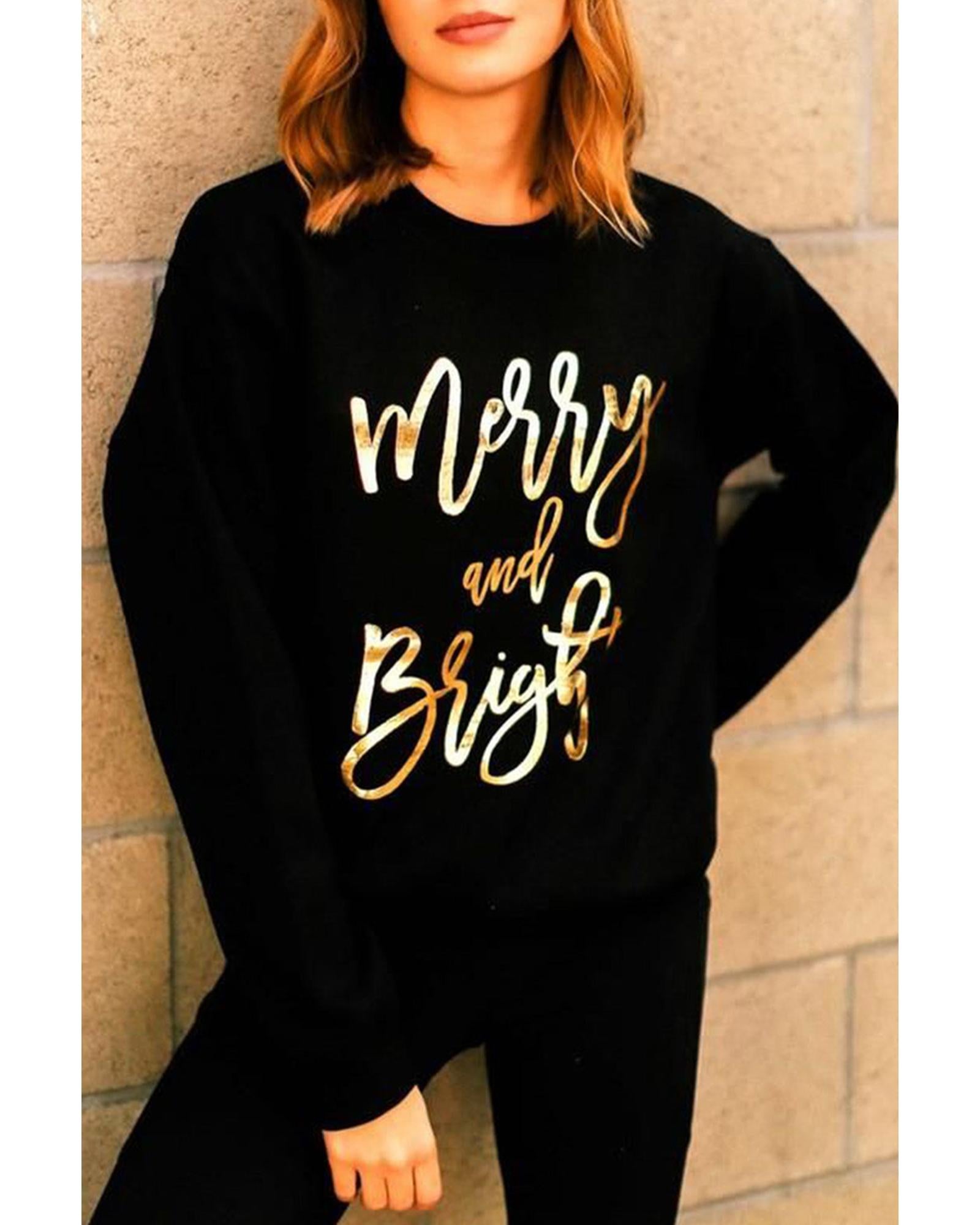 Azura Exchange Merry & Bright Print Sweatshirt - S Main image