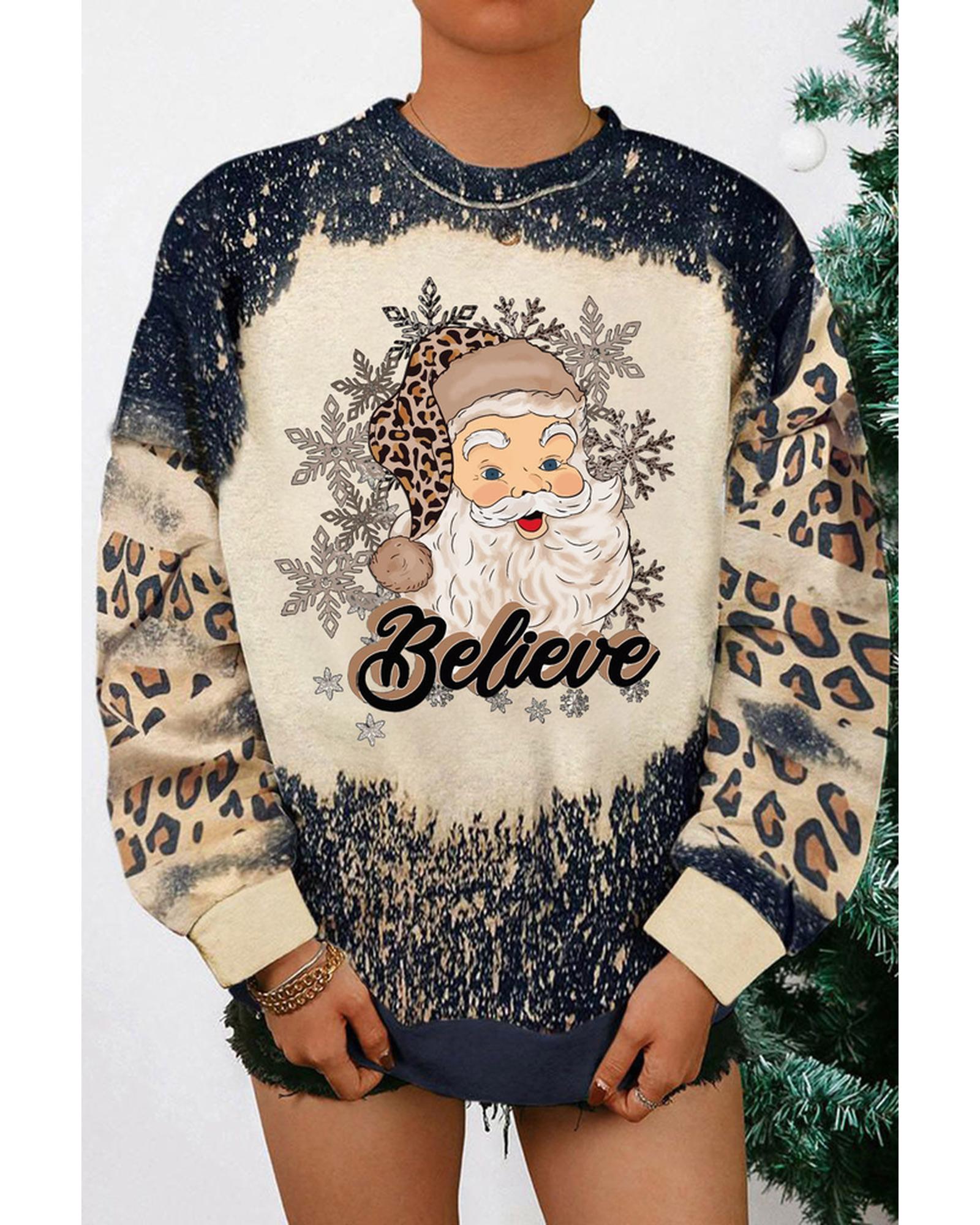 Azura Exchange Santa Clause Bleach Print Graphic Sweatshirt - 2XL Main image
