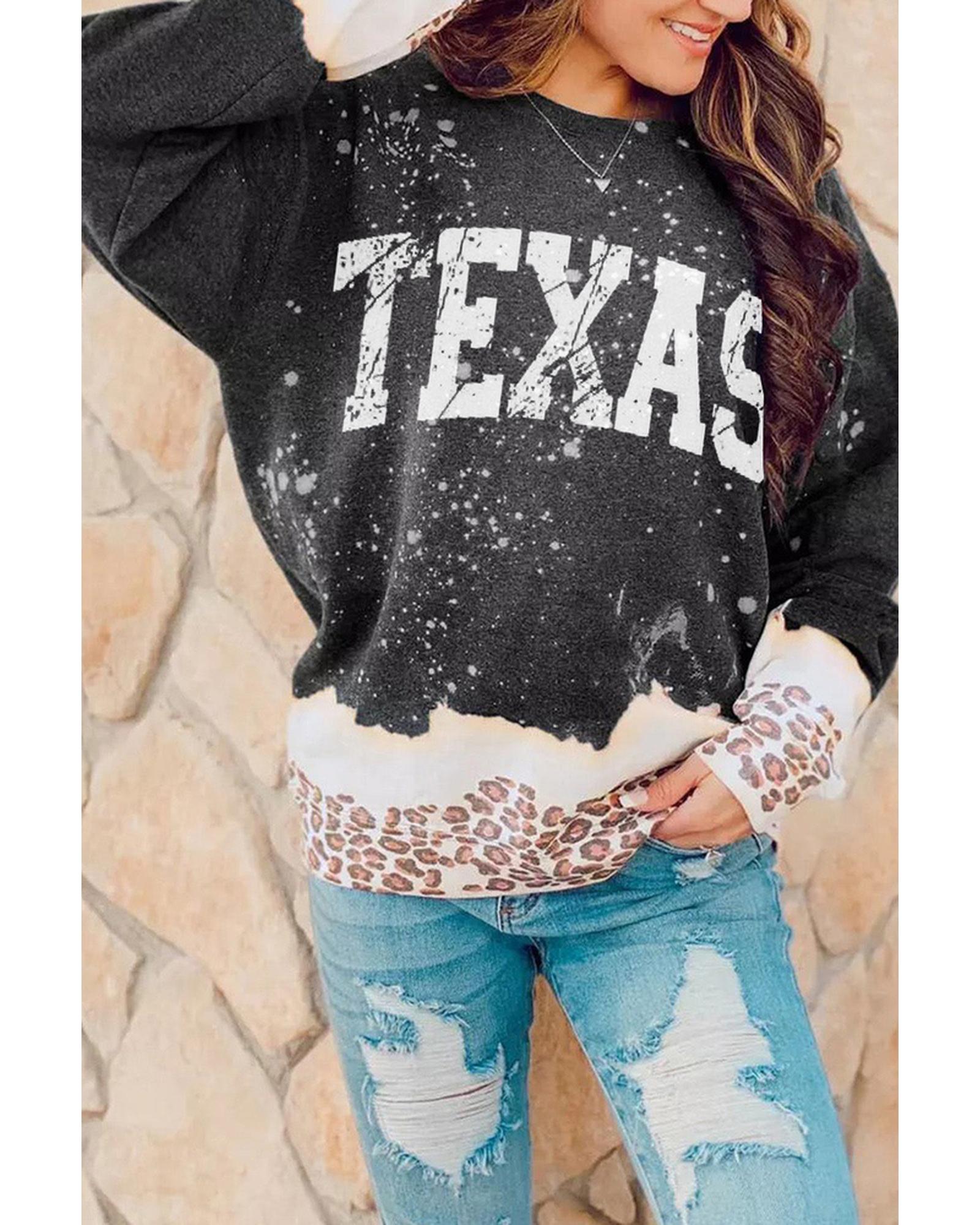 Azura Exchange Leopard Color Block Pullover Sweatshirt - M Main image