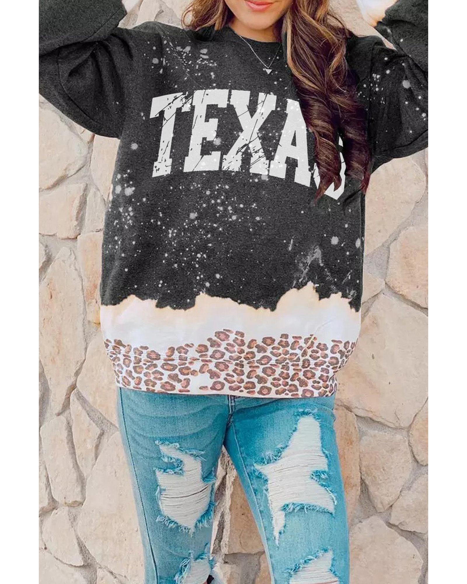 Azura Exchange Leopard Color Block Pullover Sweatshirt - M Secondary image