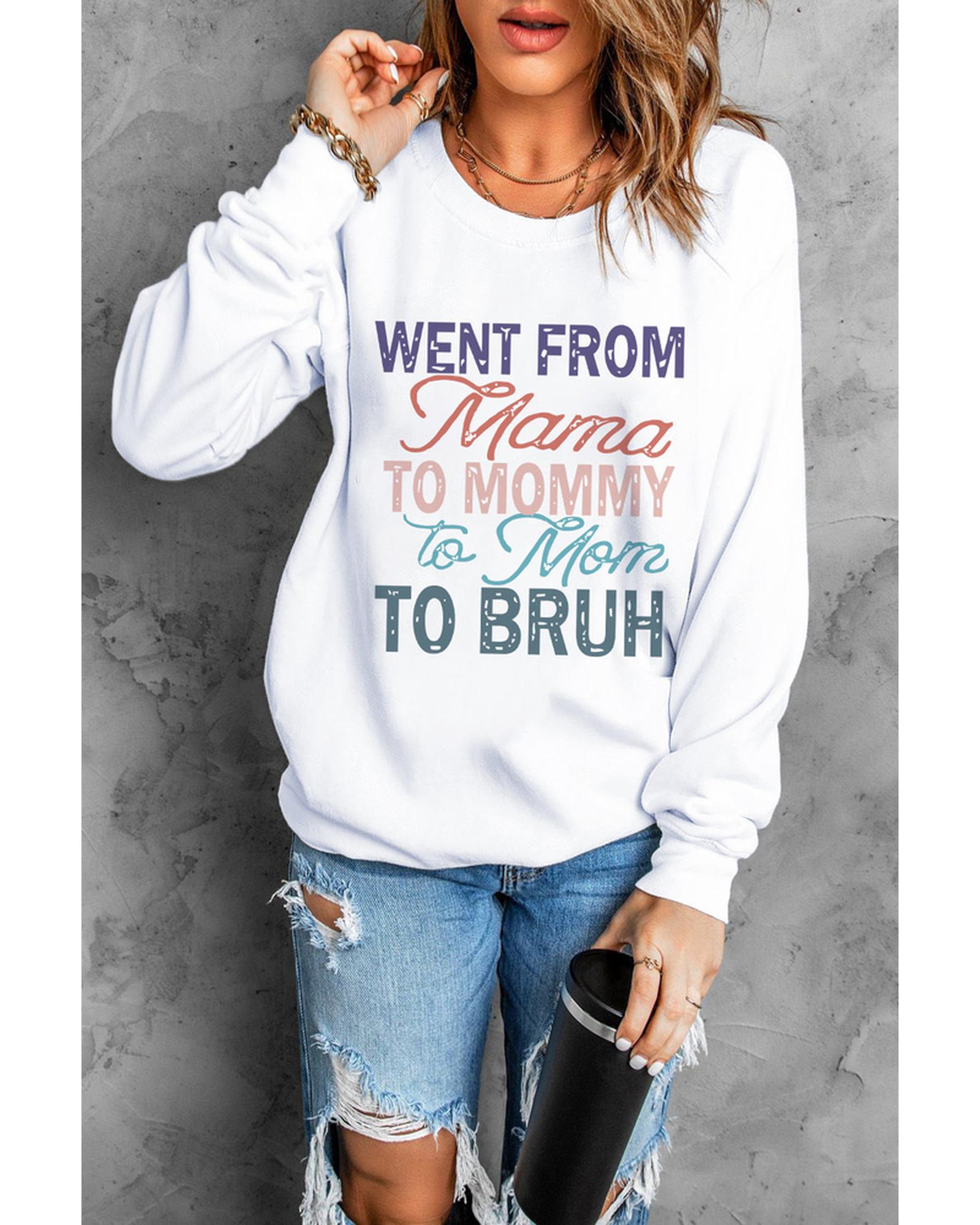 Azura Exchange Letters Print Long Sleeve Sweatshirt - XL Main image