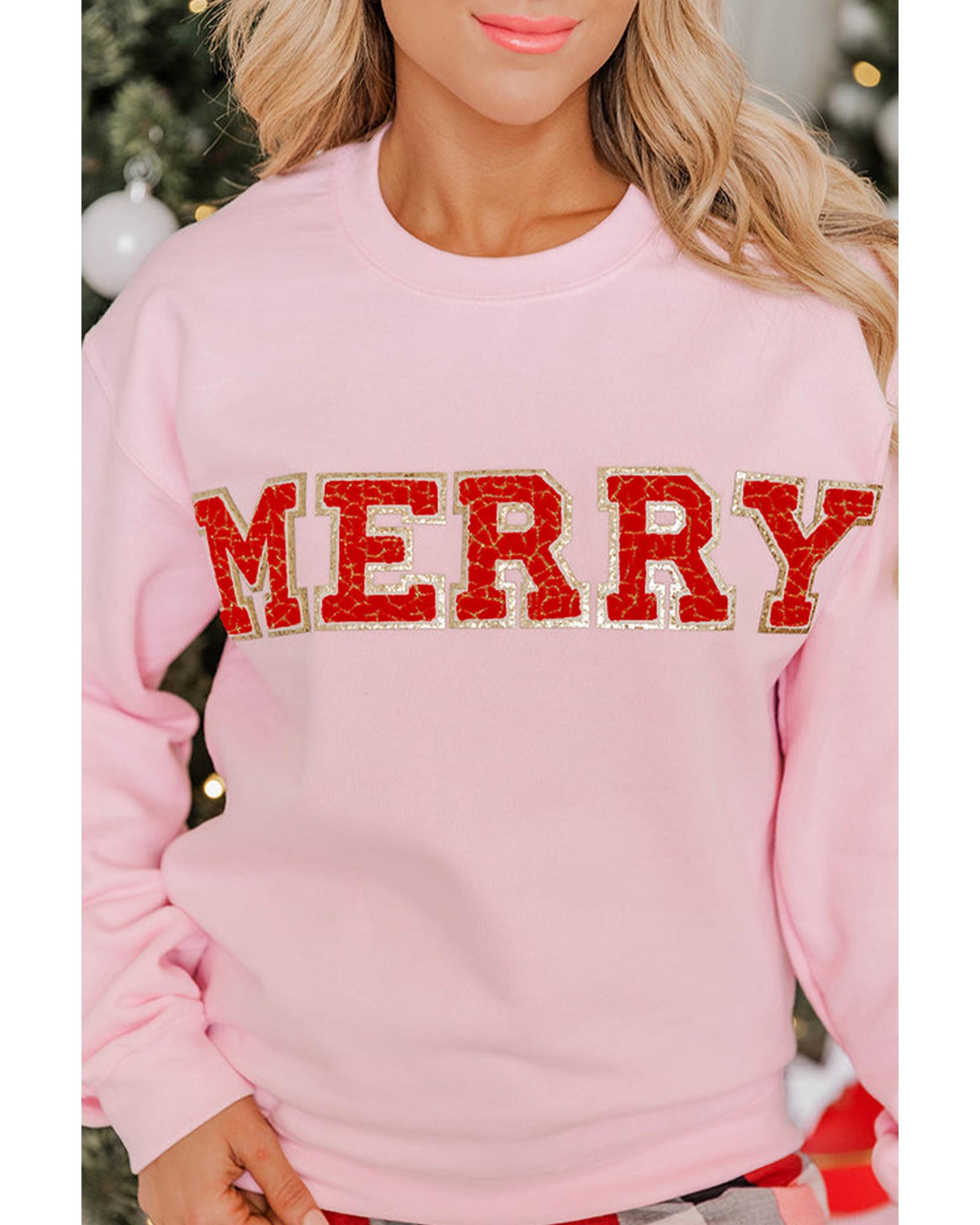 Azura Exchange MERRY Graphic Pullover Sweatshirt - L Main image