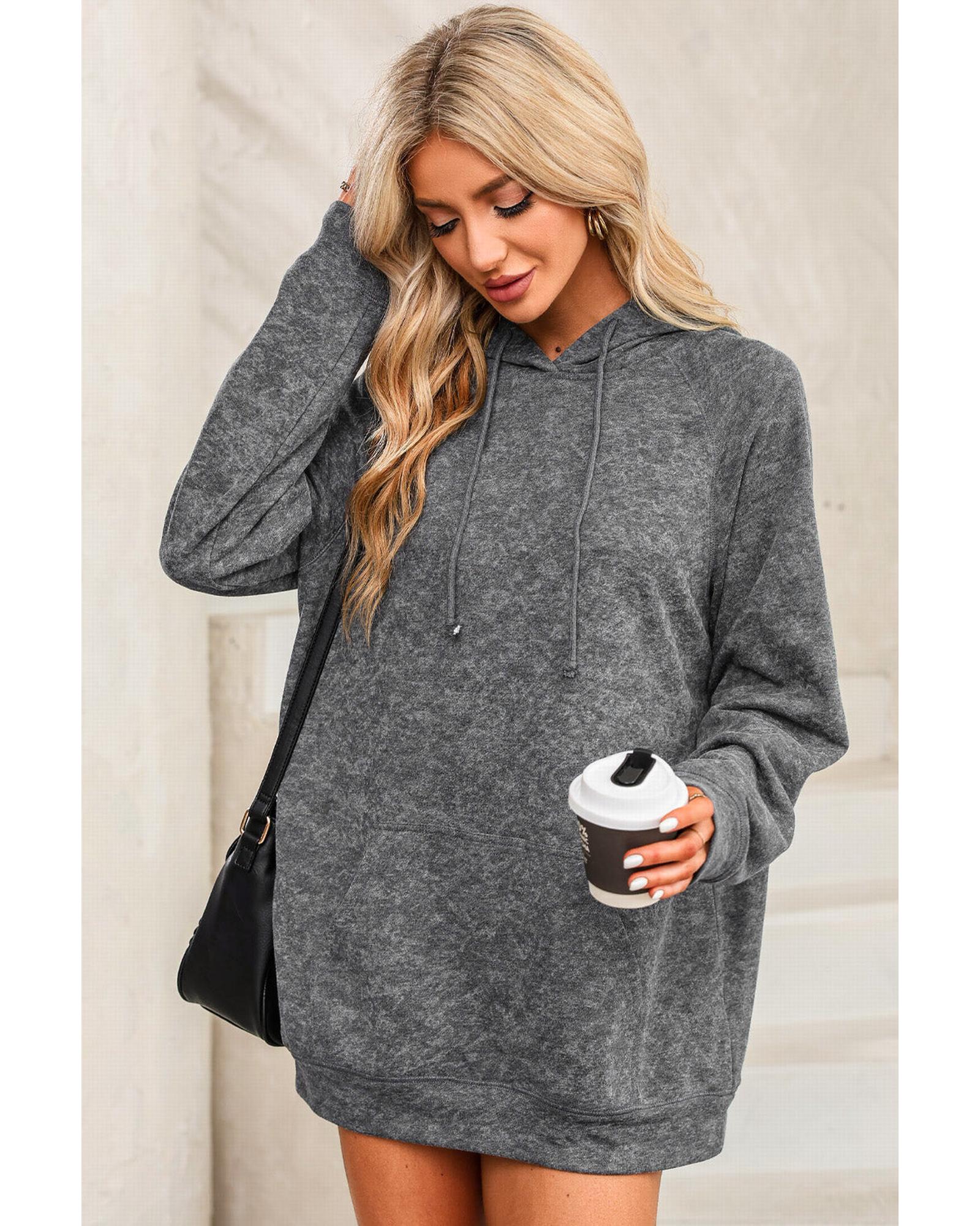 Azura Exchange Mineral Wash Kangaroo Pocket Hoodie - L Main image