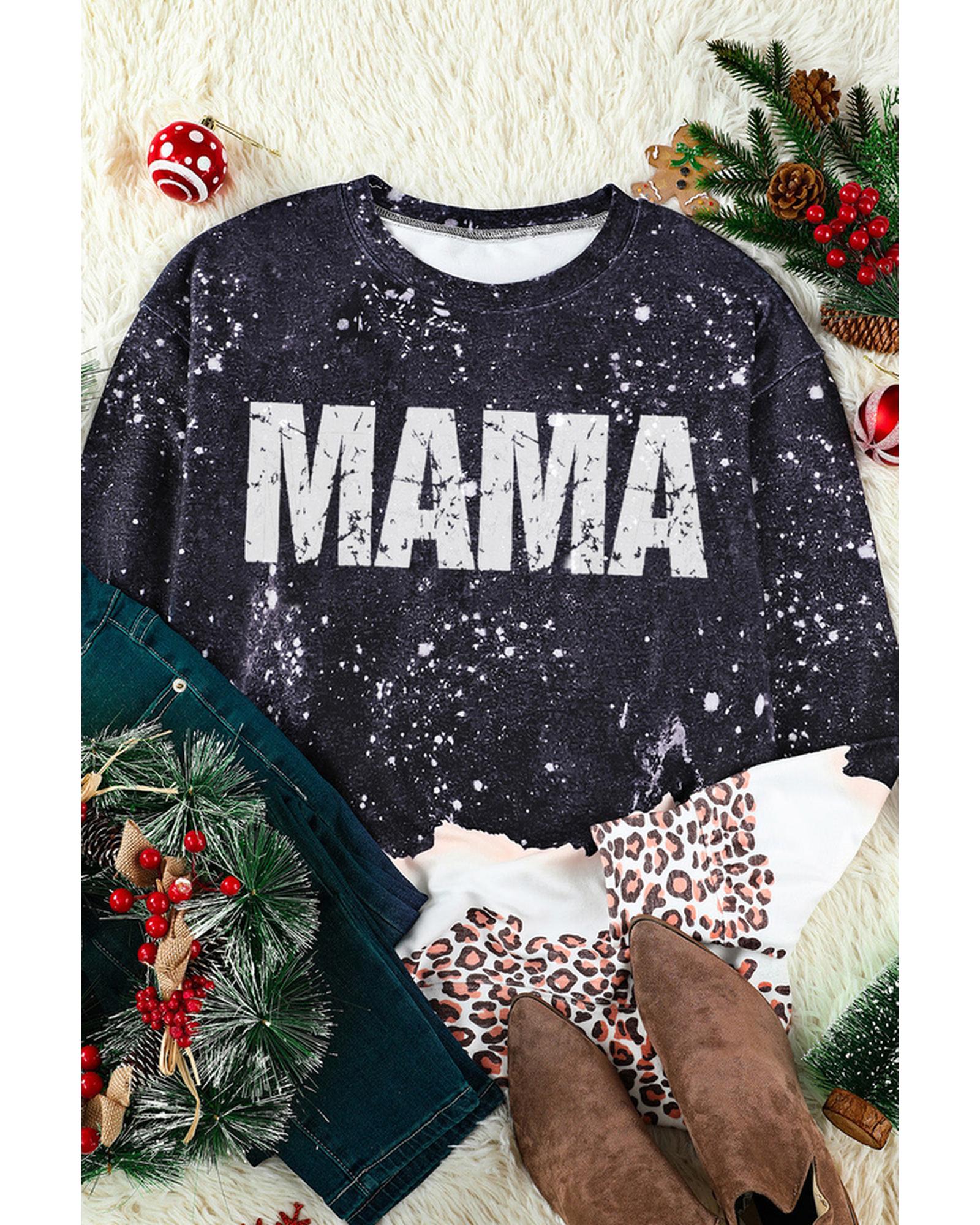 Azura Exchange Leopard Trim Pullover Sweatshirt - M Main image
