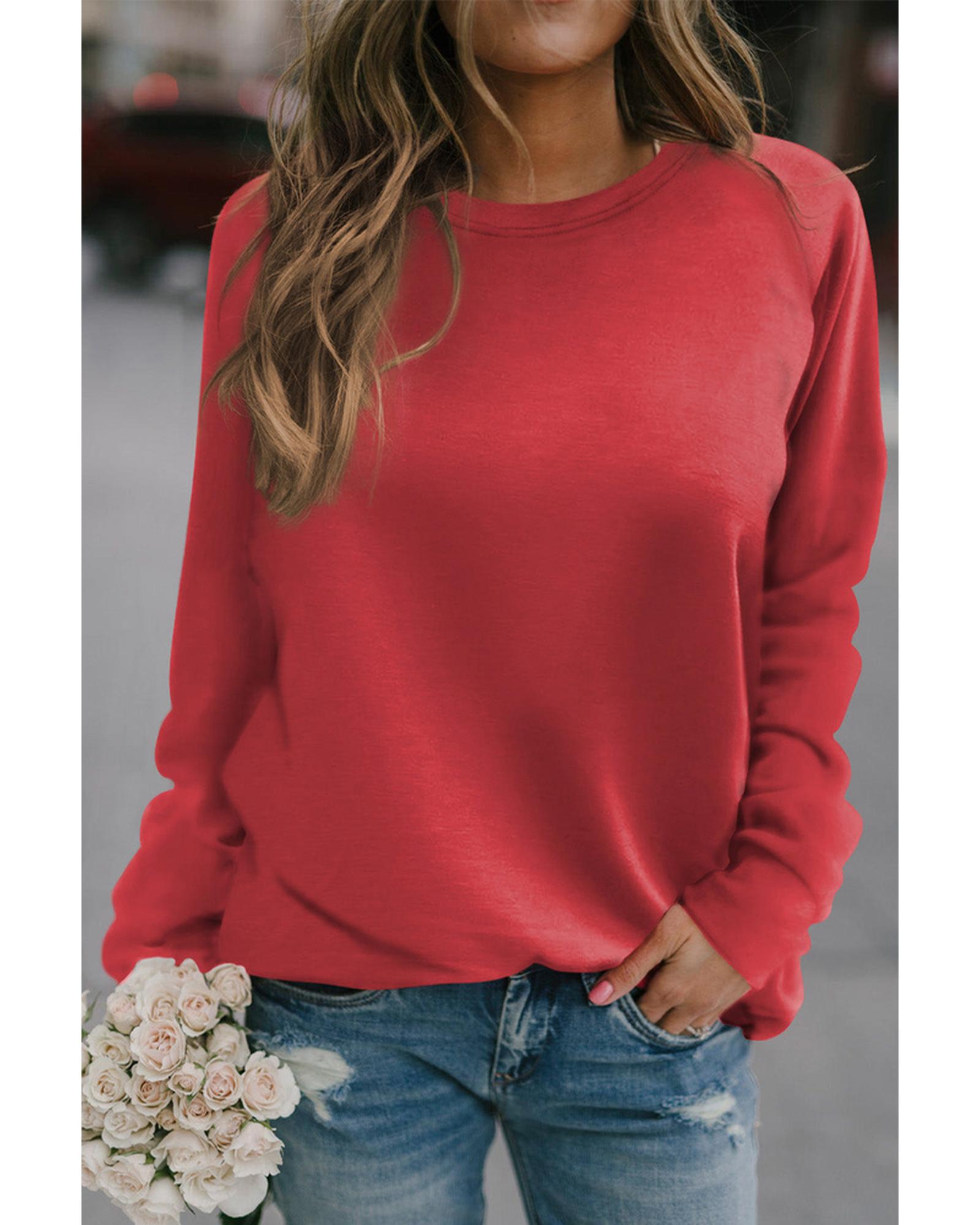 Azura Exchange Round Neck Raglan Sleeve Sweatshirt - S Main image