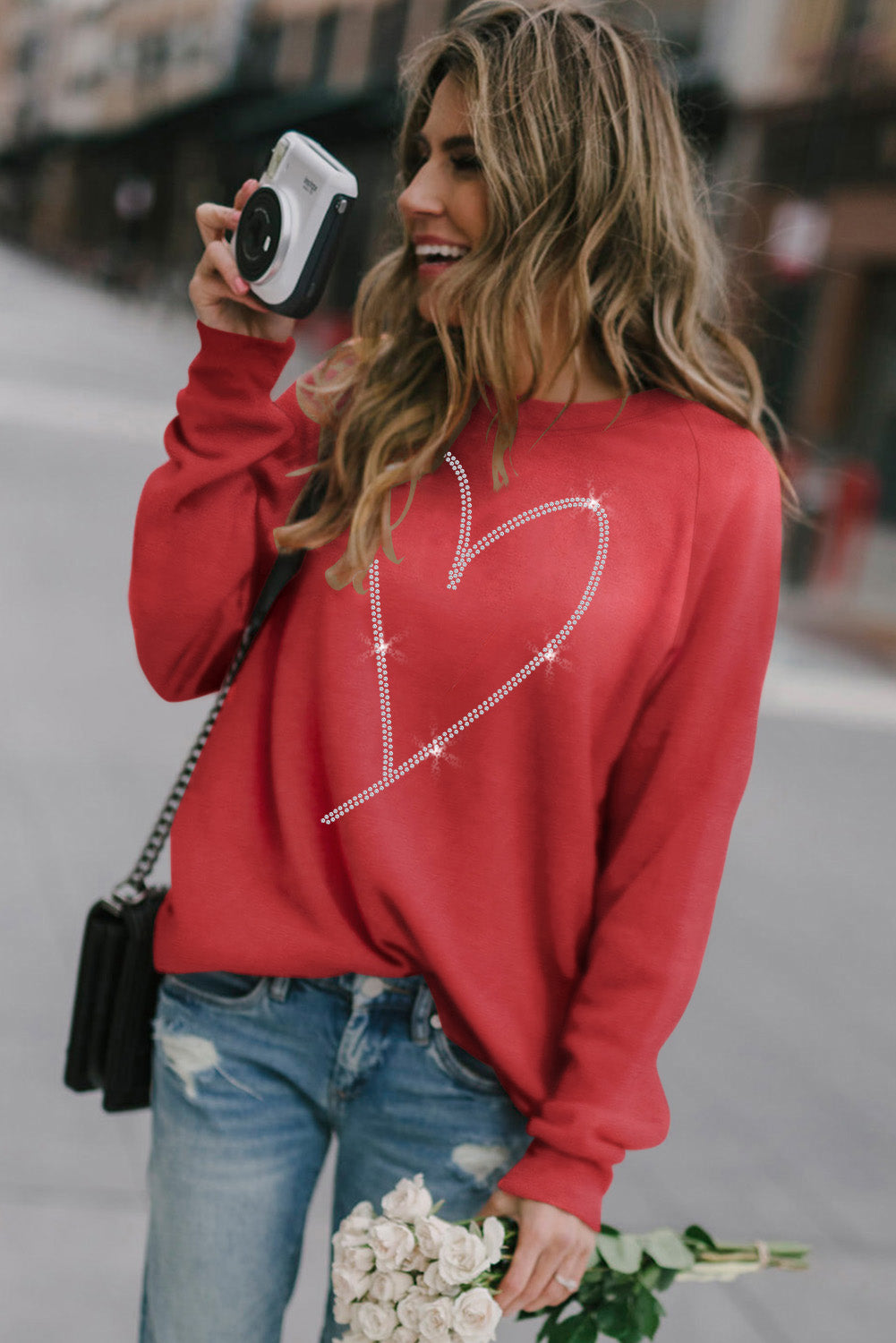 Azura Exchange Heart Shaped Long Sleeve Sweatshirt - 2XL Secondary image