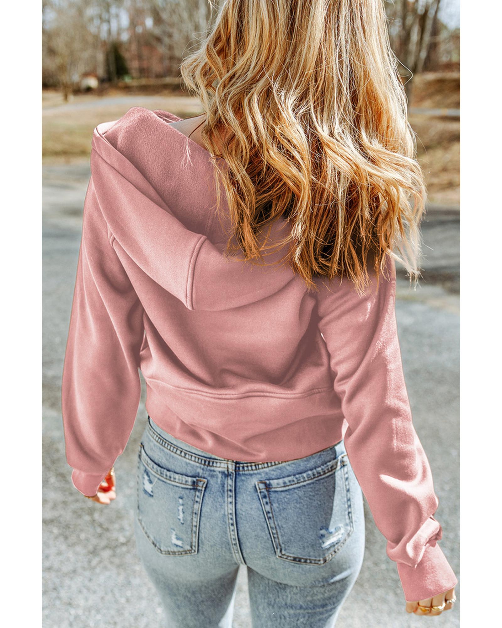 Azura Exchange Quarter Zip Kangaroo Pocket Hoodie - S Secondary image